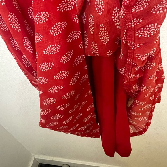 Women’s Red Old Navy Summer Midi Dress Size Medium - Picture 5 of 8